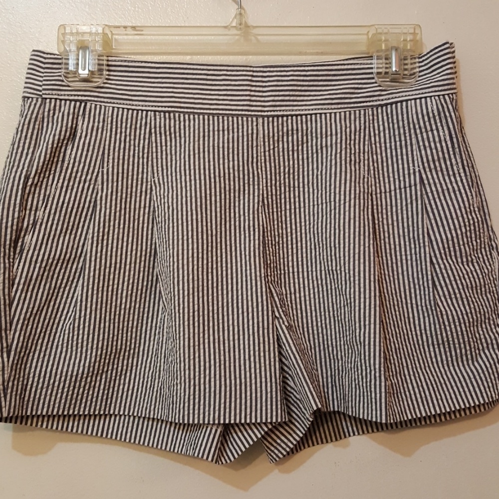 J.Crew blue and white stripped shorts